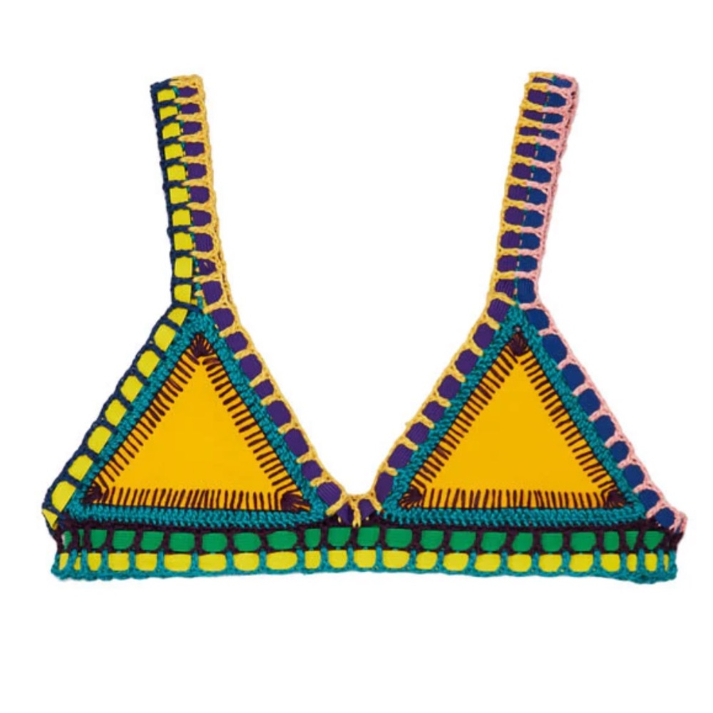 Kiini Ro bikini top size L in yellow